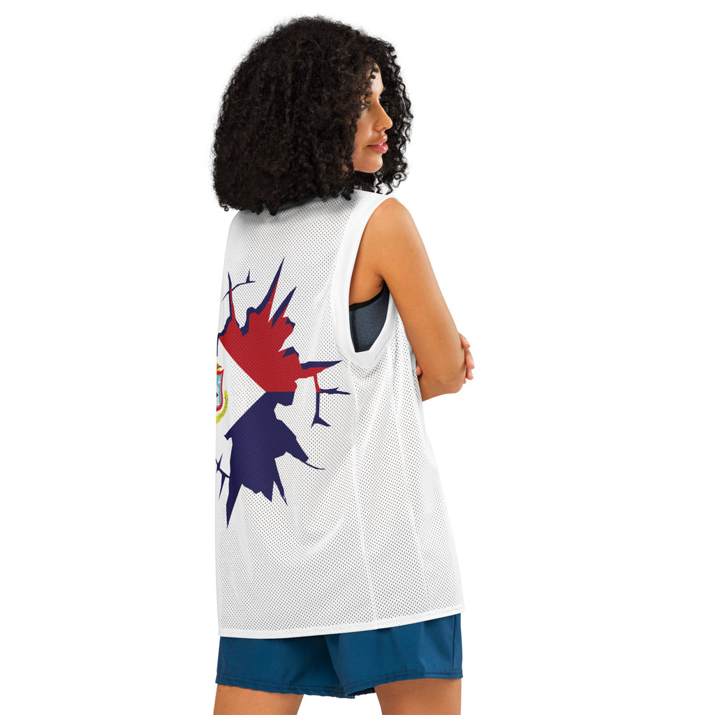 St Maarten Flag (White) Premium Sport Jersey Tank Top - Conscious Apparel Store