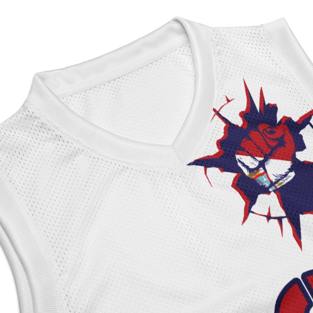 St Maarten Flag (White) Premium Sport Jersey Tank Top - Conscious Apparel Store