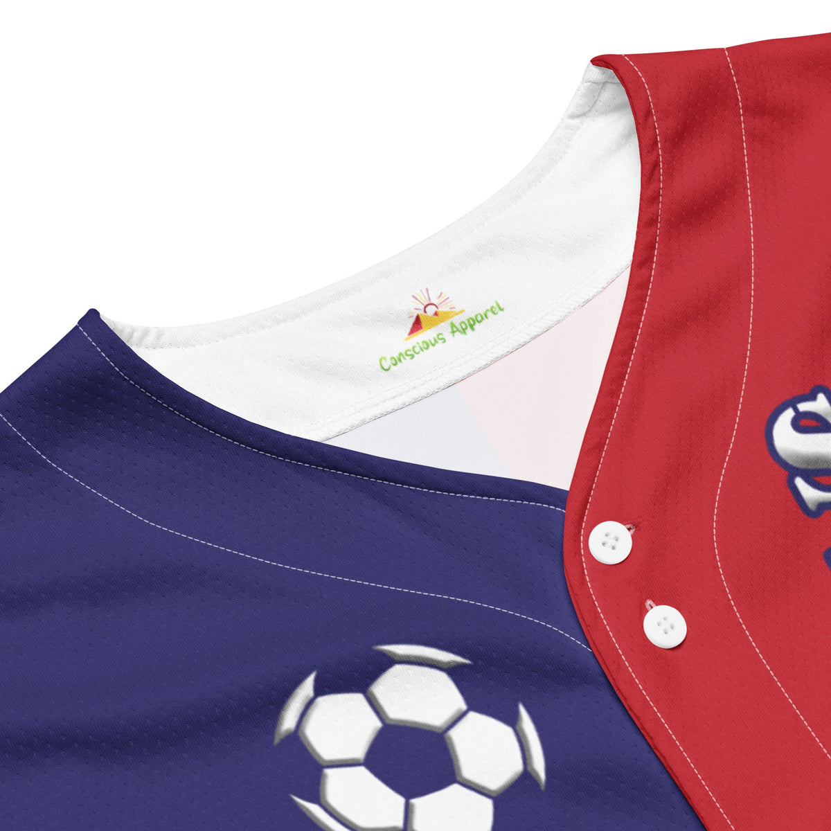 St Maarten Football Themed Button-Down Sport Jersey - Conscious Apparel Store