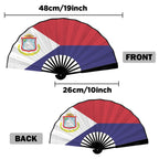 St Maarten Girl Double-Sided Custom Folding Fan - Conscious Apparel Store