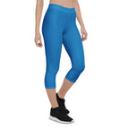 St Vincent Blue Capri Leggings - Conscious Apparel Store