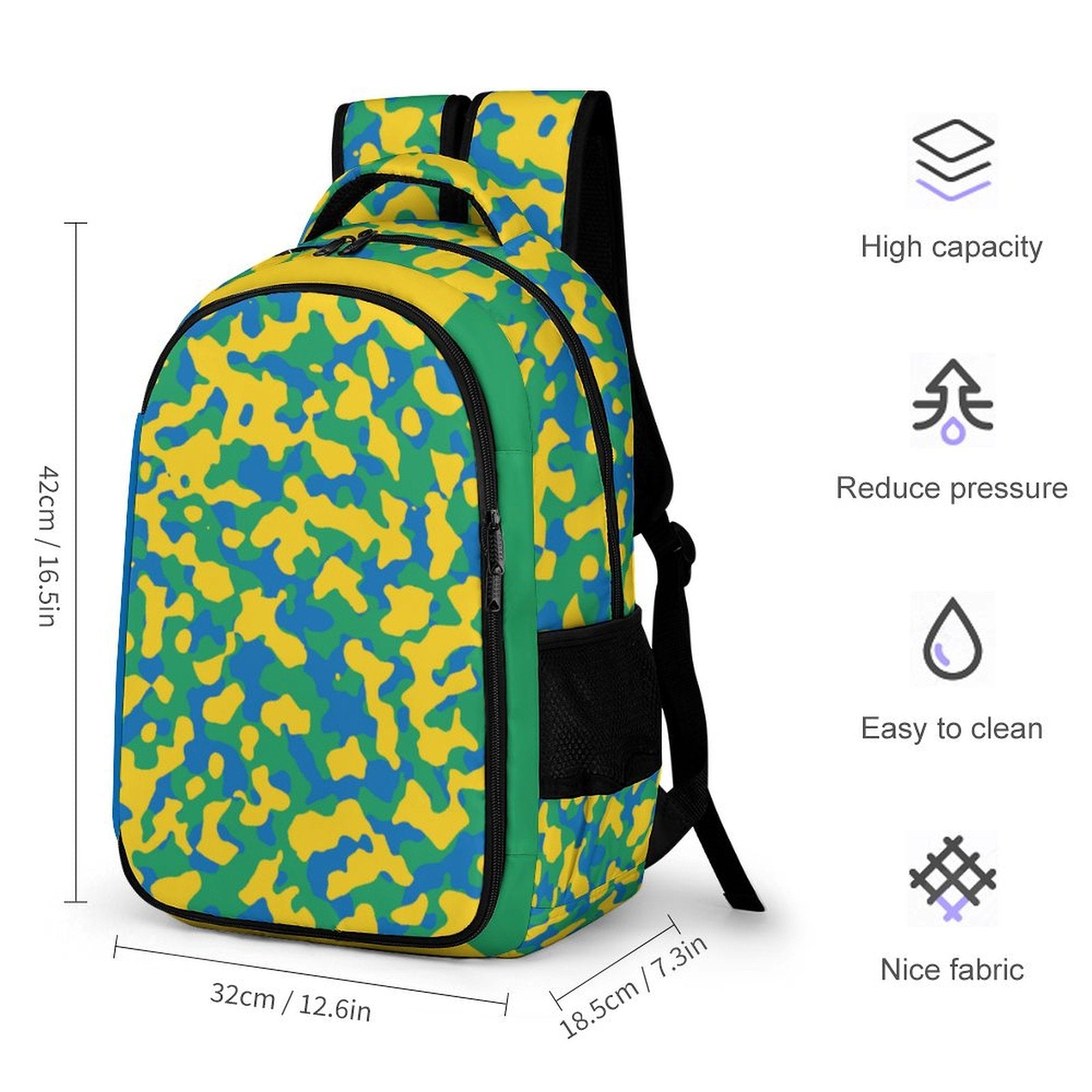 St Vincent Flag Camo Casual Backpack - Conscious Apparel Store