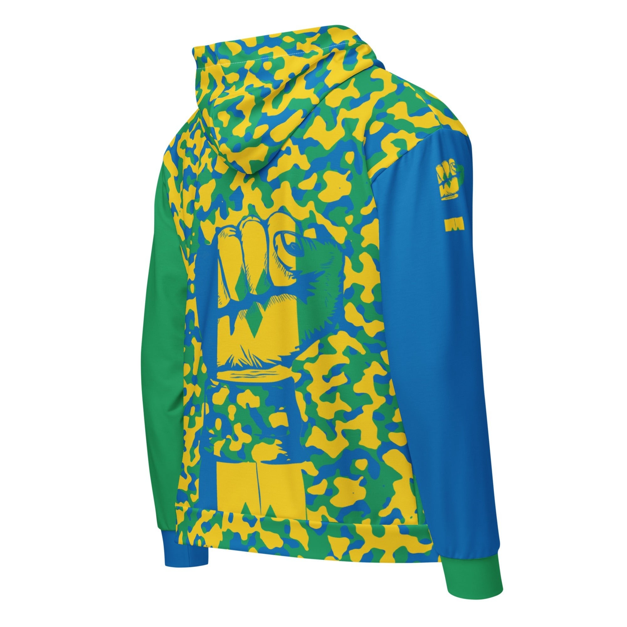 St Vincent Flag Camo Unisex zip hoodie - Conscious Apparel Store