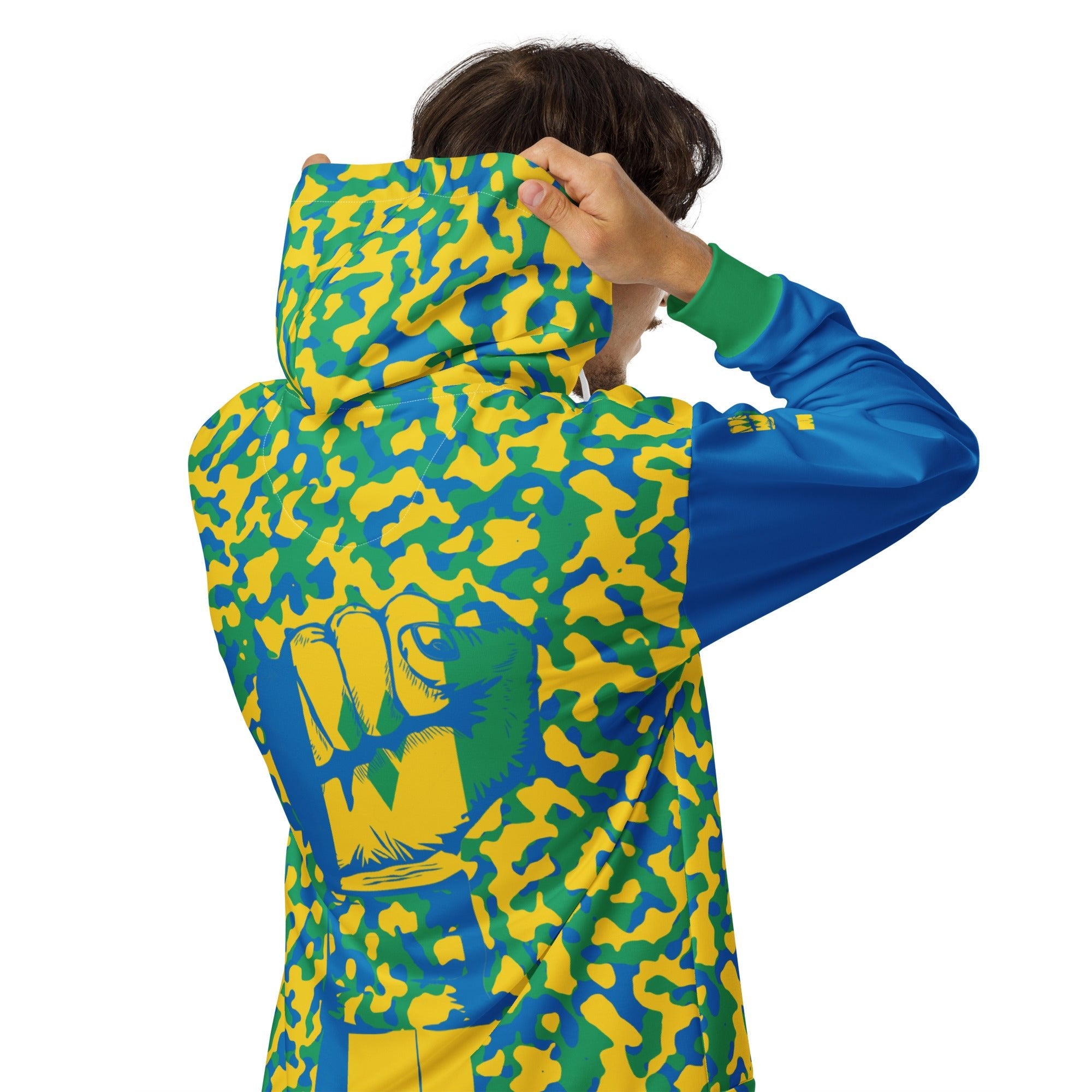 St Vincent Flag Camo Unisex zip hoodie - Conscious Apparel Store