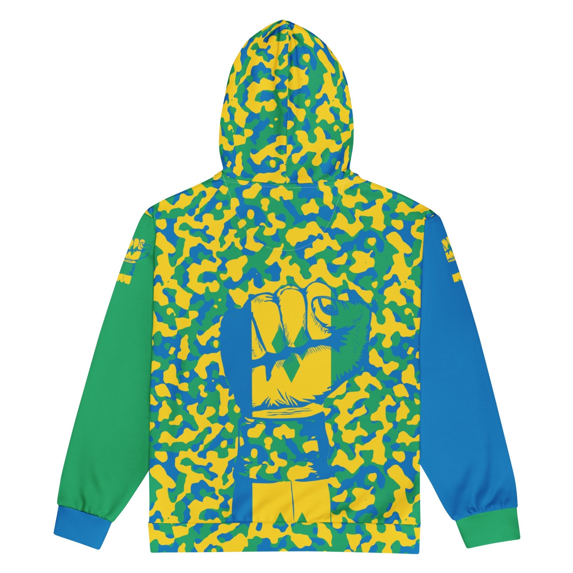 St Vincent Flag Camo Unisex zip hoodie - Conscious Apparel Store