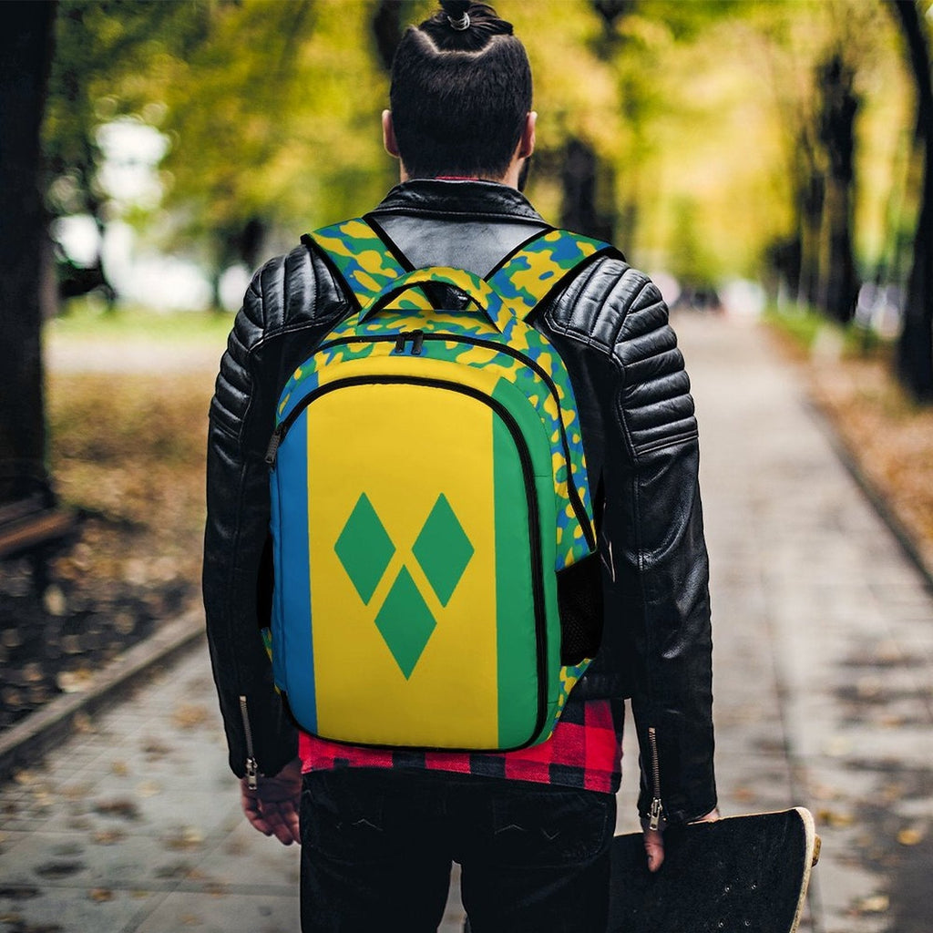 St Vincent Flag Casual Backpack - Conscious Apparel Store