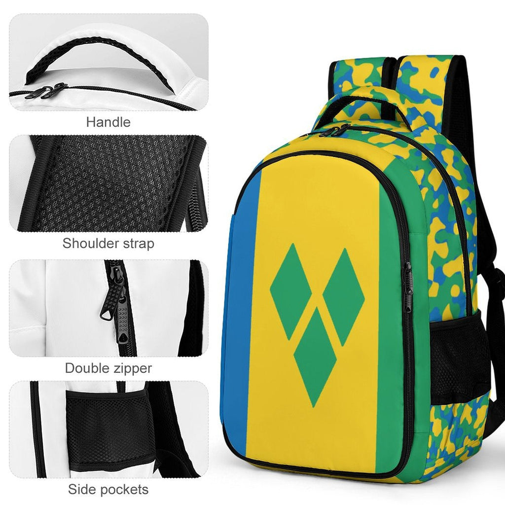 St Vincent Flag Casual Backpack - Conscious Apparel Store