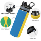 St Vincent Flag Insulated Water Bottle with Dual - Use Lid (18oz) - Conscious Apparel Store