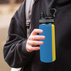St Vincent Flag Insulated Water Bottle with Dual - Use Lid (18oz) - Conscious Apparel Store