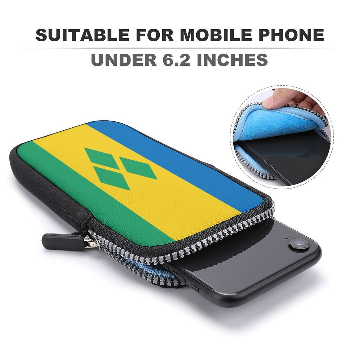 St Vincent Flag Mobile Phone Purse - Conscious Apparel Store