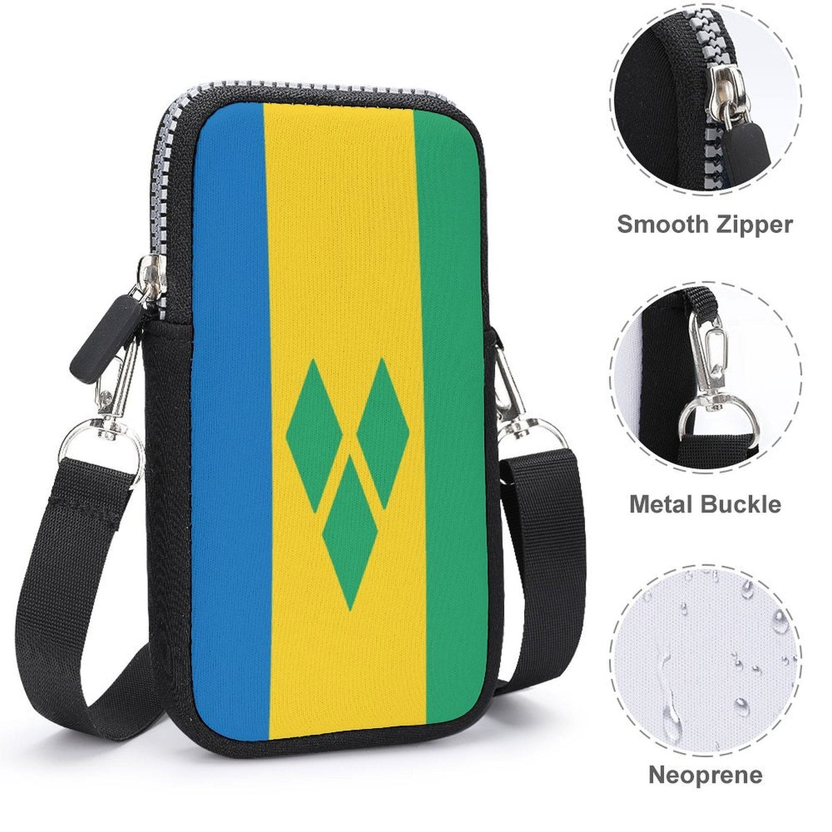 St Vincent Flag Mobile Phone Purse - Conscious Apparel Store