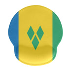 St Vincent Flag Mouse Pad with Wrist Rest Support - Conscious Apparel Store
