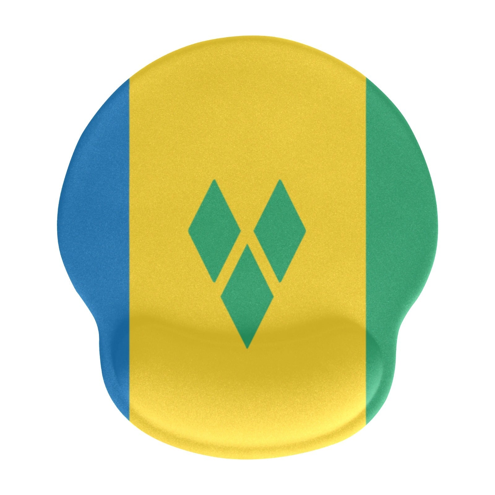 St Vincent Flag Mouse Pad with Wrist Rest Support - Conscious Apparel Store