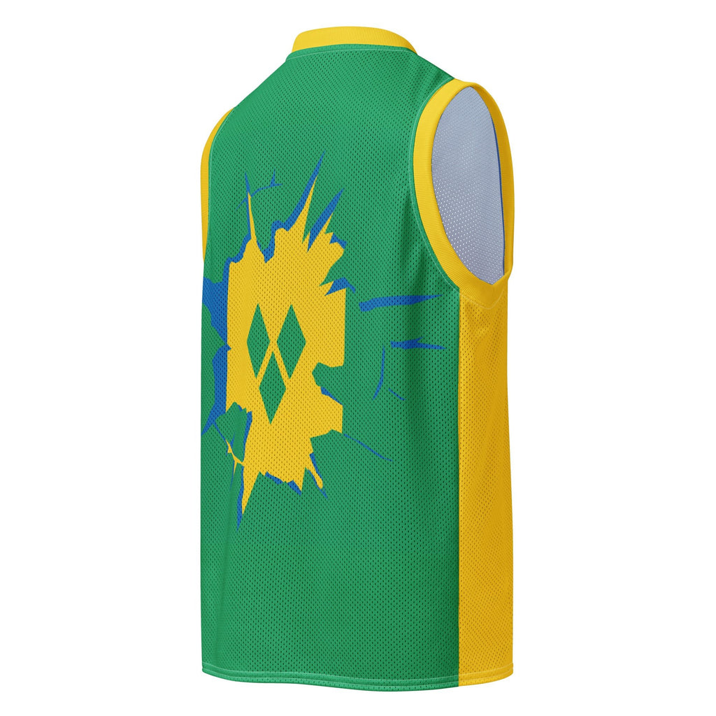St Vincent Flag Premium Sport Jersey Tank Top - Conscious Apparel Store