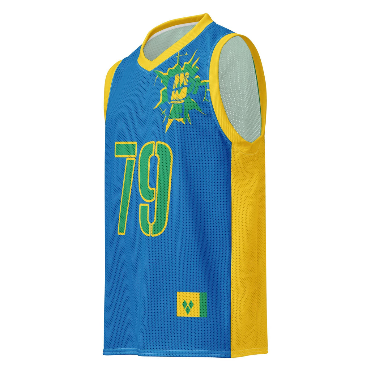 St Vincent Flag Premium Sport Jersey Tank Top - Conscious Apparel Store