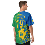 St Vincent Football Themed Button-Down Sport Jersey - Conscious Apparel Store