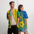 St Vincent Football Themed Button-Down Sport Jersey - Conscious Apparel Store