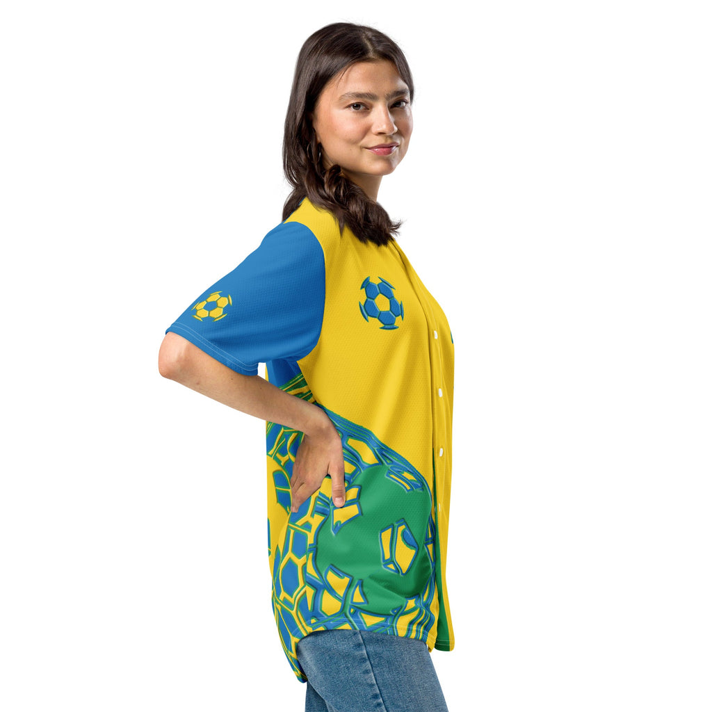 St Vincent Football Themed Button-Down Sport Jersey - Conscious Apparel Store
