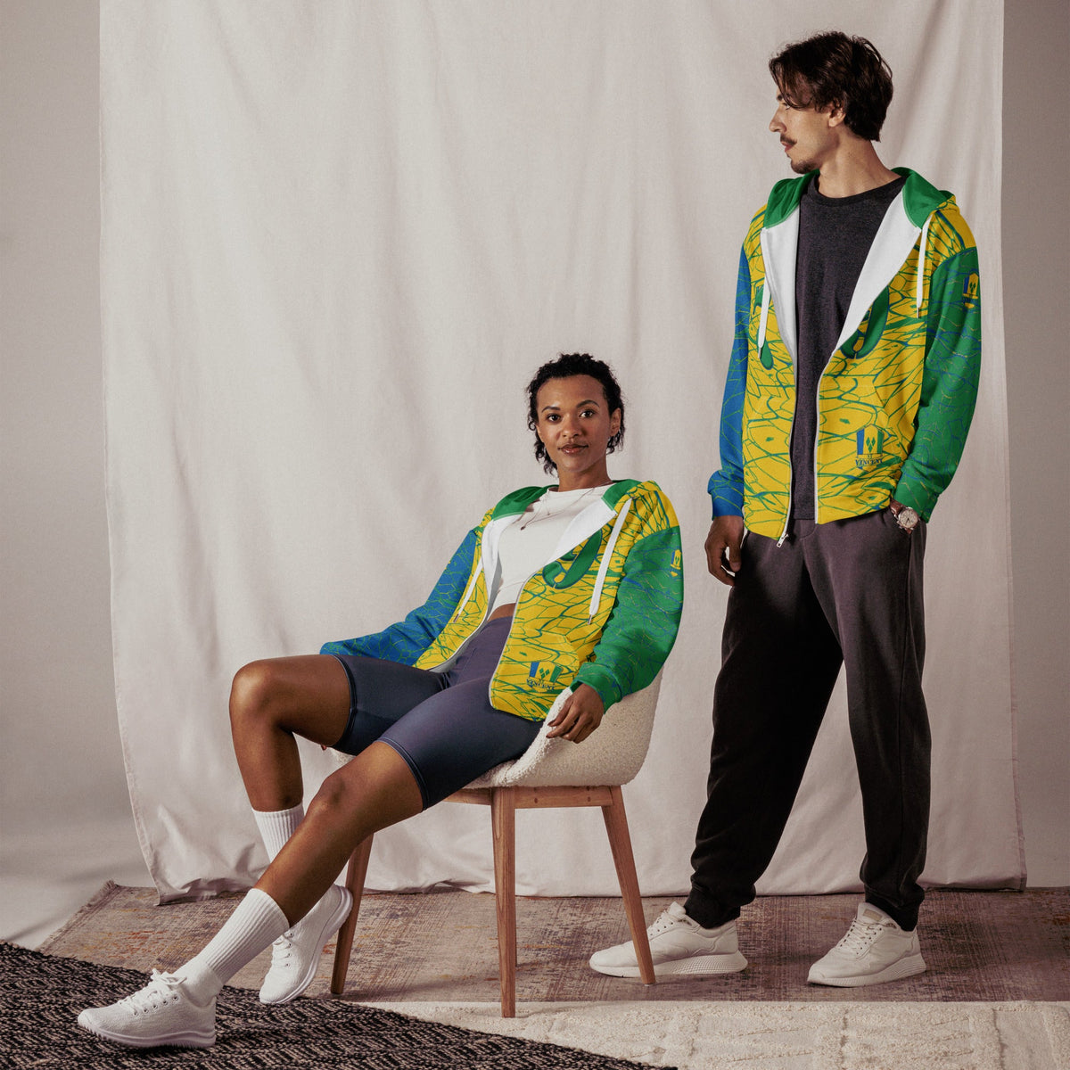 St Vincent Football Unisex zip hoodie - Conscious Apparel Store