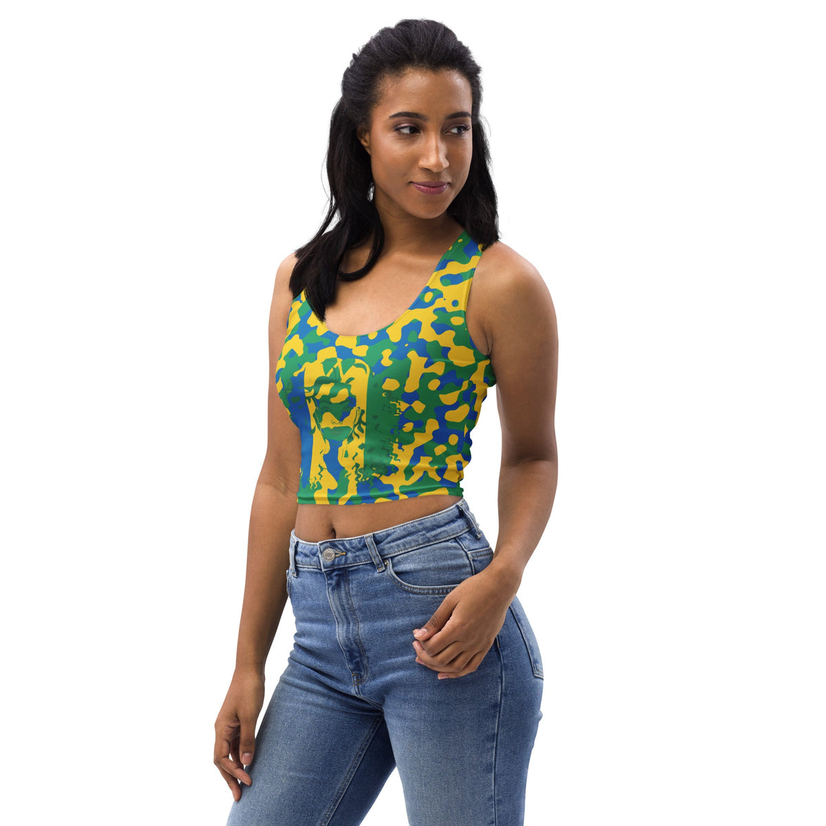 St Vincent Girl Camo Crop Top - Conscious Apparel Store