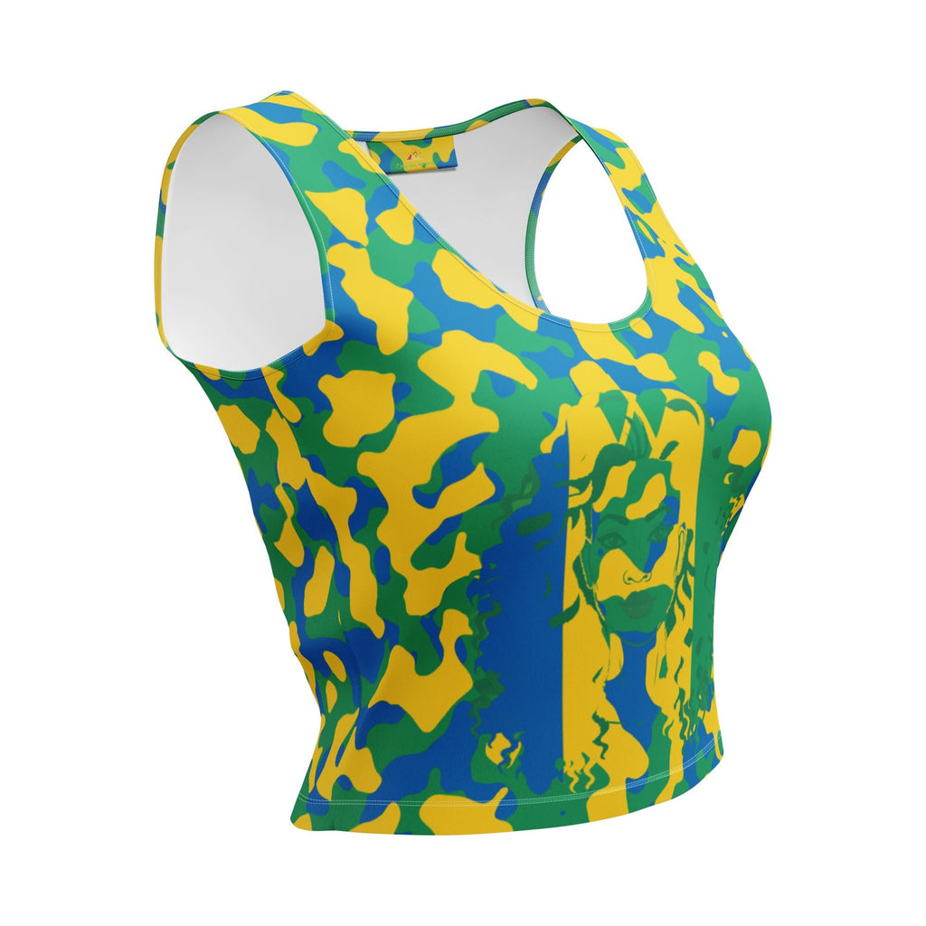 St Vincent Girl Camo Crop Top - Conscious Apparel Store