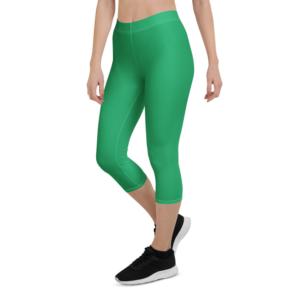 St Vincent Green Capri Leggings - Conscious Apparel Store