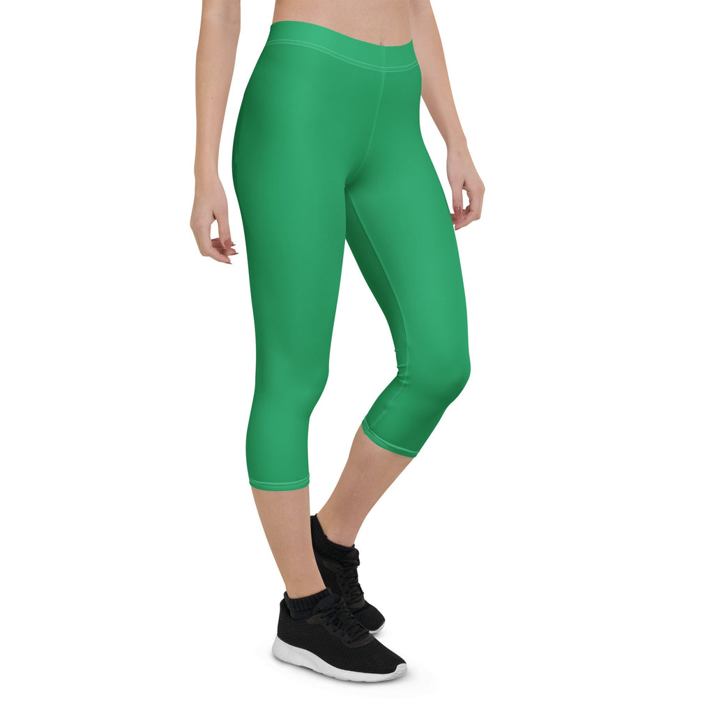 St Vincent Green Capri Leggings - Conscious Apparel Store