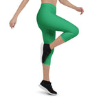 St Vincent Green Capri Leggings - Conscious Apparel Store