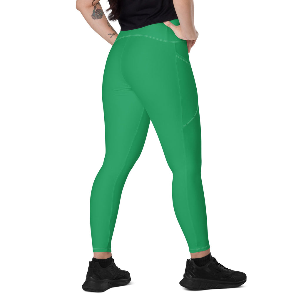 St Vincent Green Leggings with pockets - Conscious Apparel Store