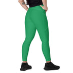 St Vincent Green Leggings with pockets - Conscious Apparel Store