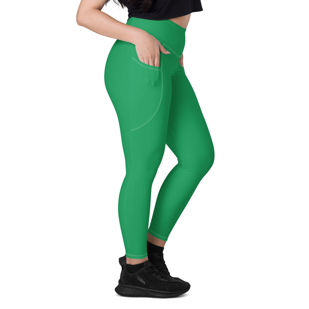 St Vincent Green Leggings with pockets - Conscious Apparel Store