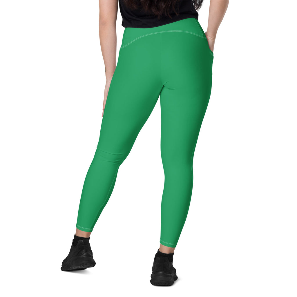 St Vincent Green Leggings with pockets - Conscious Apparel Store