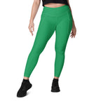 St Vincent Green Leggings with pockets - Conscious Apparel Store
