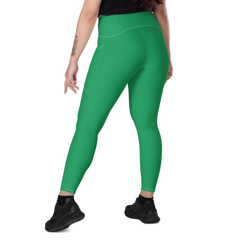 St Vincent Green Leggings with pockets - Conscious Apparel Store