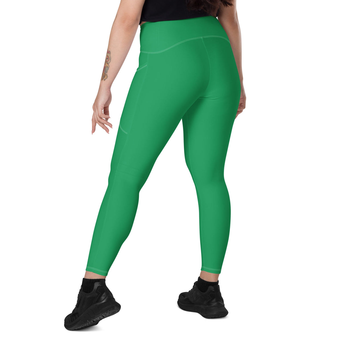St Vincent Green Leggings with pockets - Conscious Apparel Store