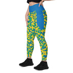 St Vincent & The Grenadines Flag Camo Leggings with pockets - Conscious Apparel Store