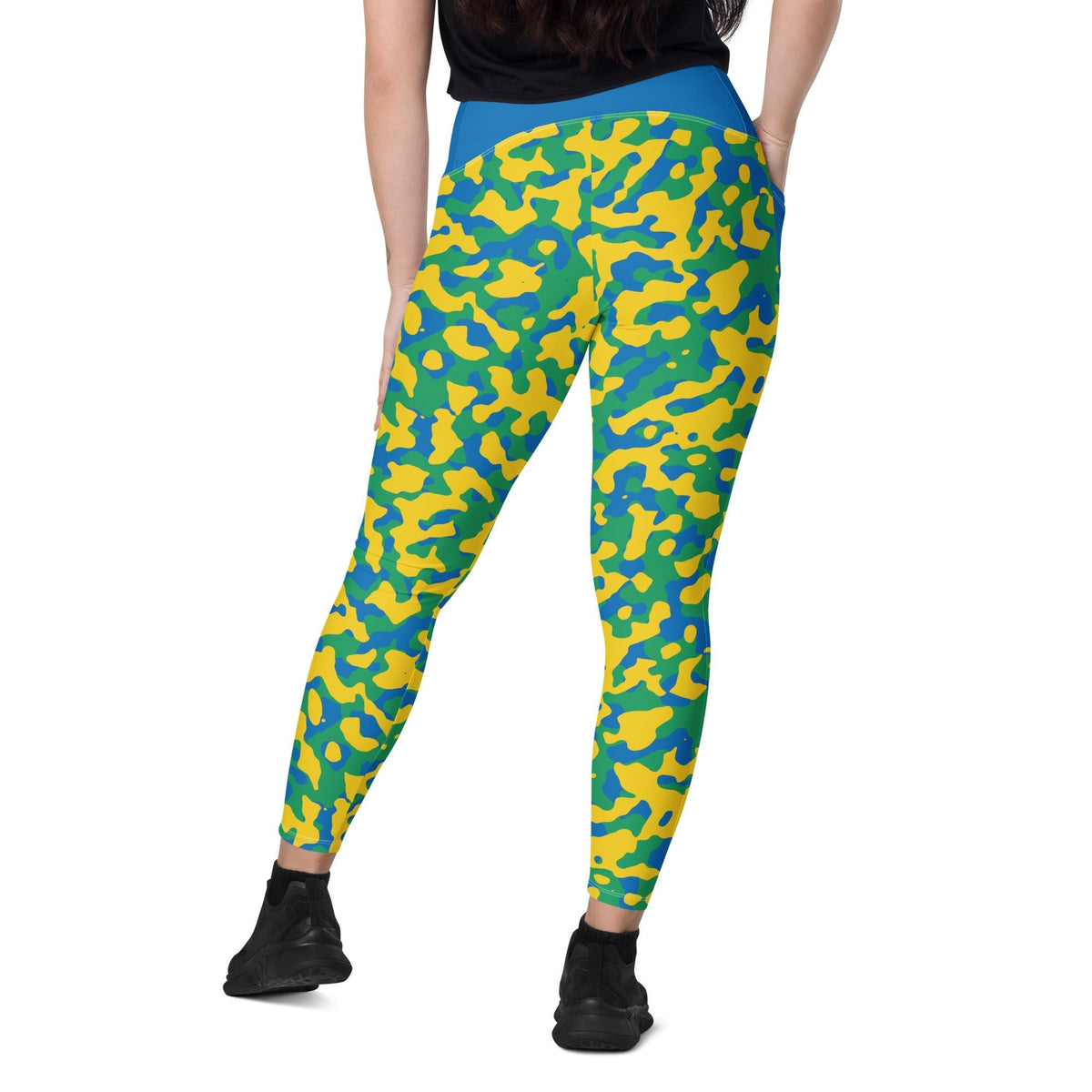 St Vincent & The Grenadines Flag Camo Leggings with pockets - Conscious Apparel Store