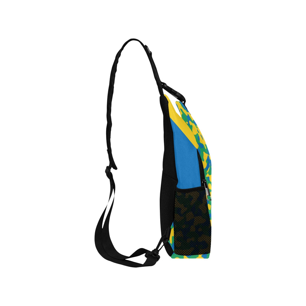 St Vincent & The Grenadines Flag Camo Men's Casual Chest Bag - Conscious Apparel Store