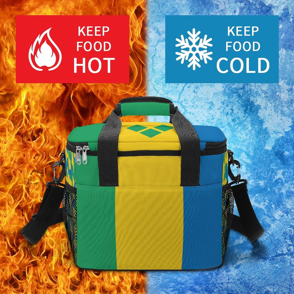 St Vincent & The Grenadines Flag Insulated Cooler Bag - Conscious Apparel Store