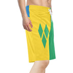 St Vincent & The Grenadines Flag Men's Board Shorts - Conscious Apparel Store