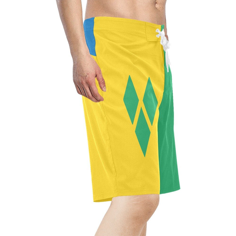 St Vincent & The Grenadines Flag Men's Board Shorts - Conscious Apparel Store
