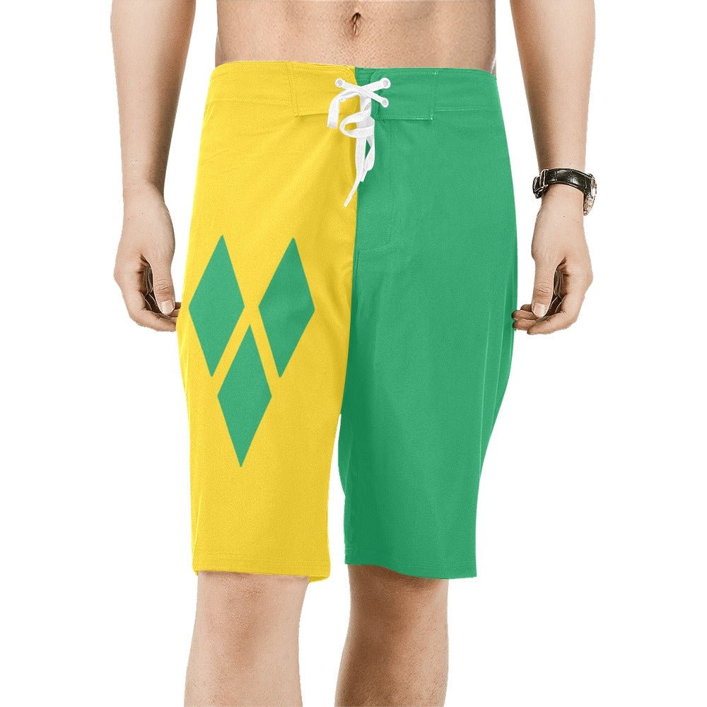 St Vincent & The Grenadines Flag Men's Board Shorts - Conscious Apparel Store