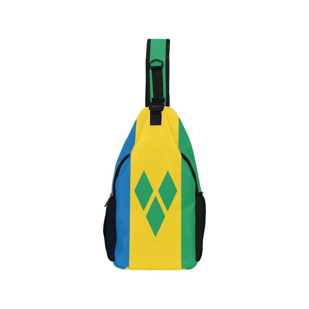 St Vincent & The Grenadines Flag Men's Casual Chest Bag - Conscious Apparel Store
