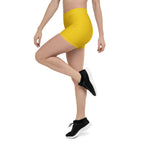 St Vincent Yellow Leggings Shorts - Conscious Apparel Store