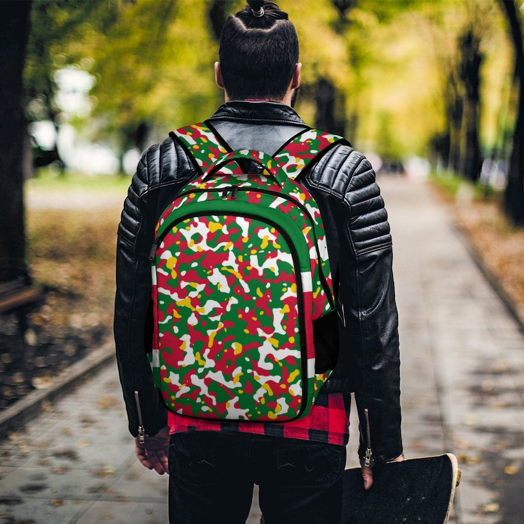Suriname Flag Camo Casual Backpack - Conscious Apparel Store