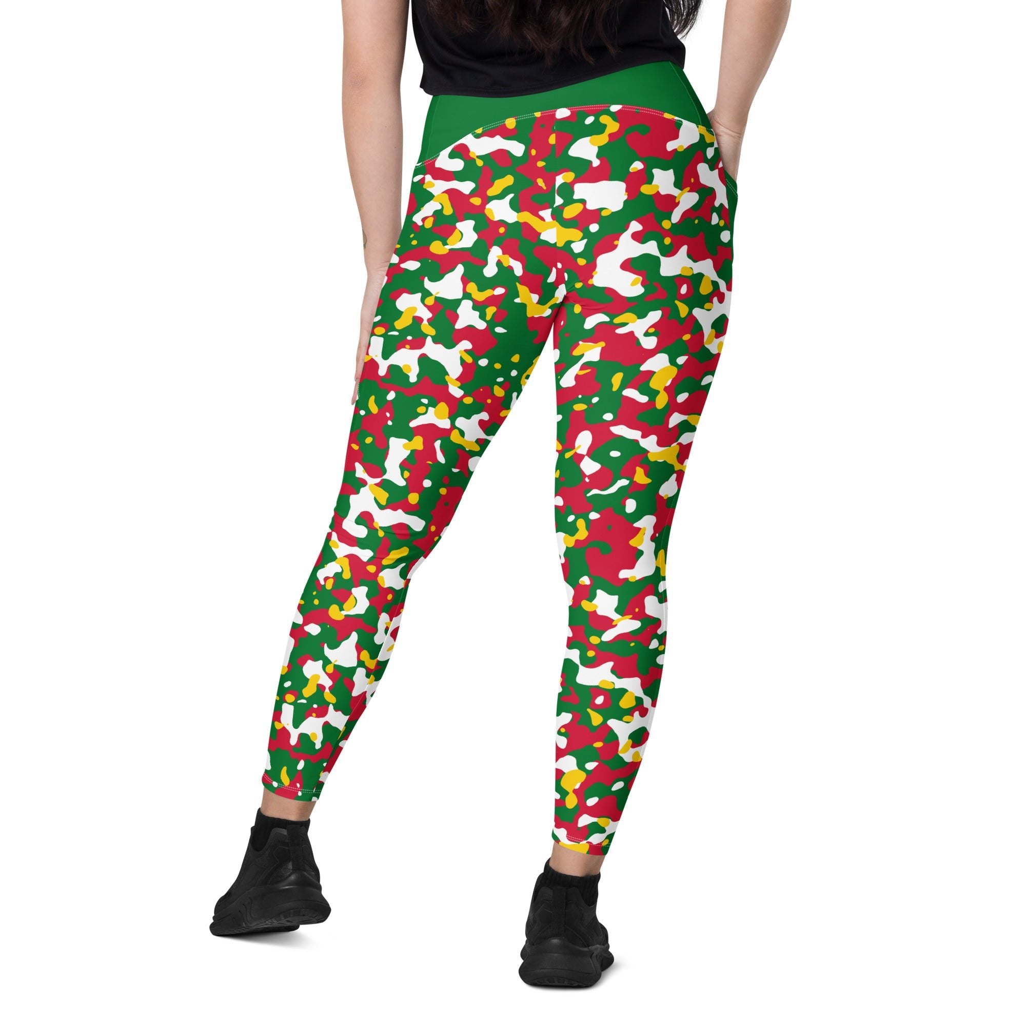 Suriname Flag Camo Leggings with pockets - Conscious Apparel Store