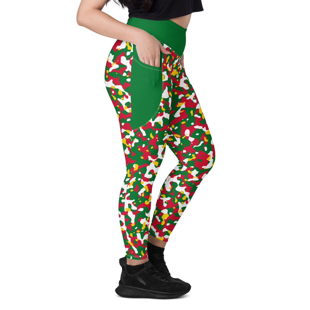 Suriname Flag Camo Leggings with pockets - Conscious Apparel Store