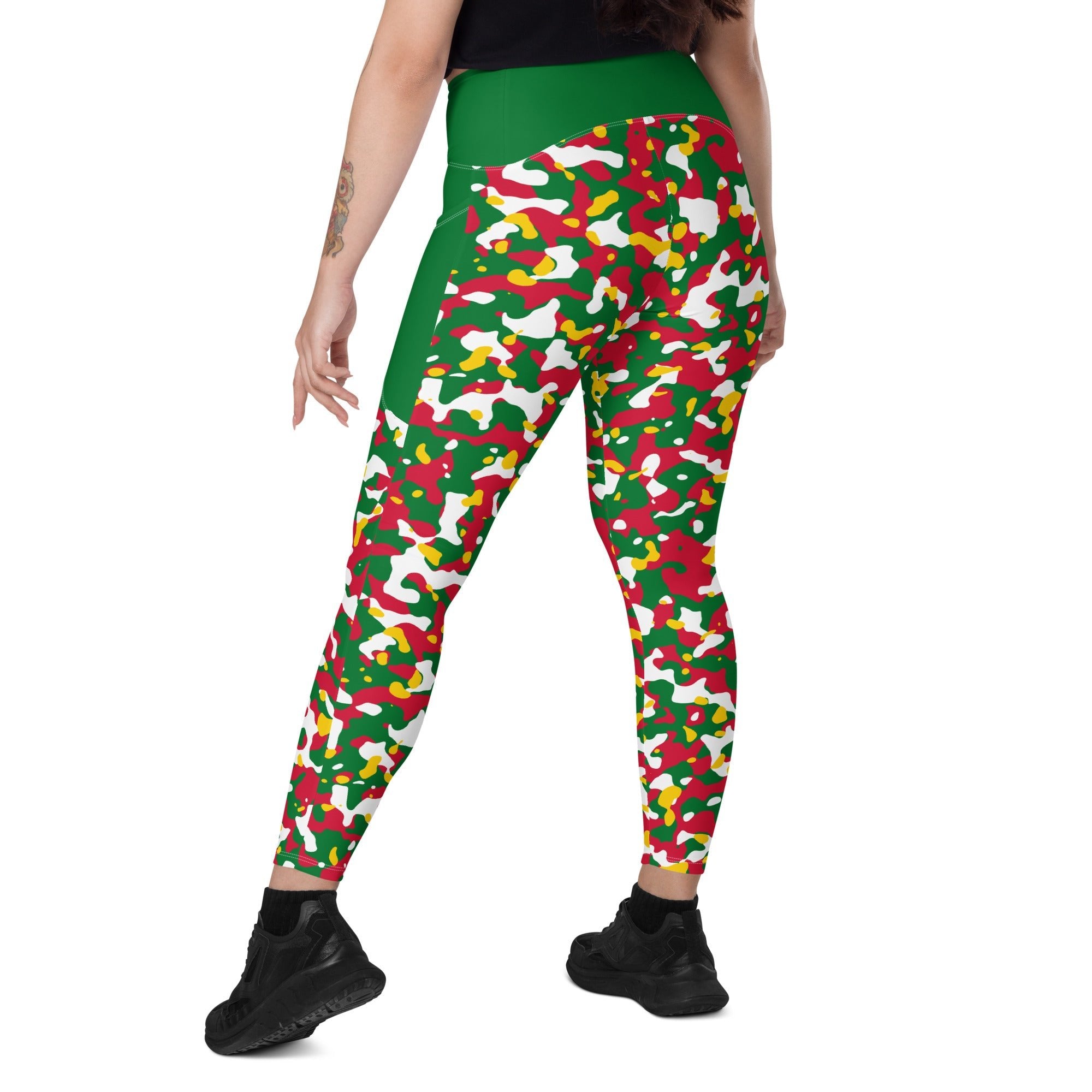 Suriname Flag Camo Leggings with pockets - Conscious Apparel Store