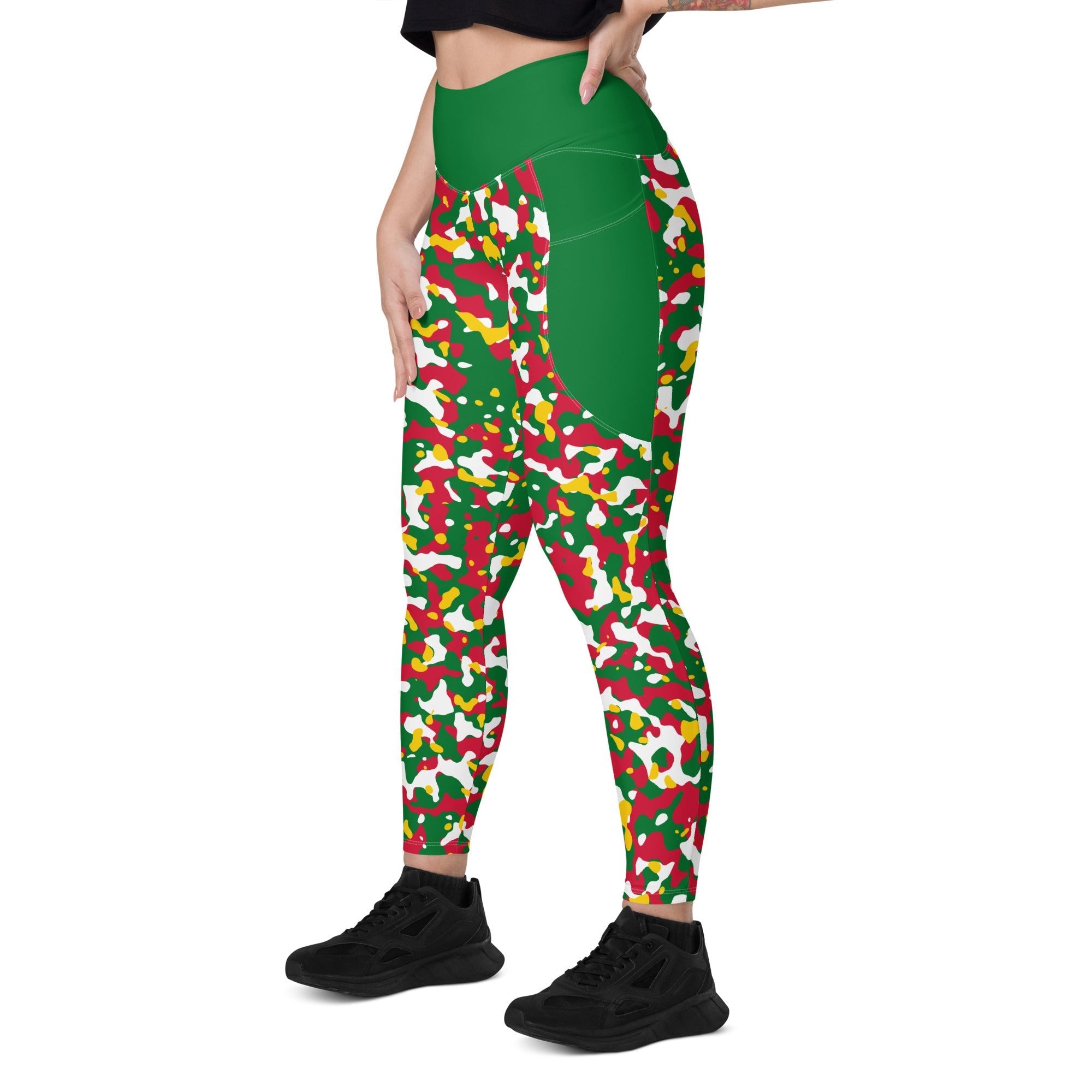 Suriname Flag Camo Leggings with pockets - Conscious Apparel Store