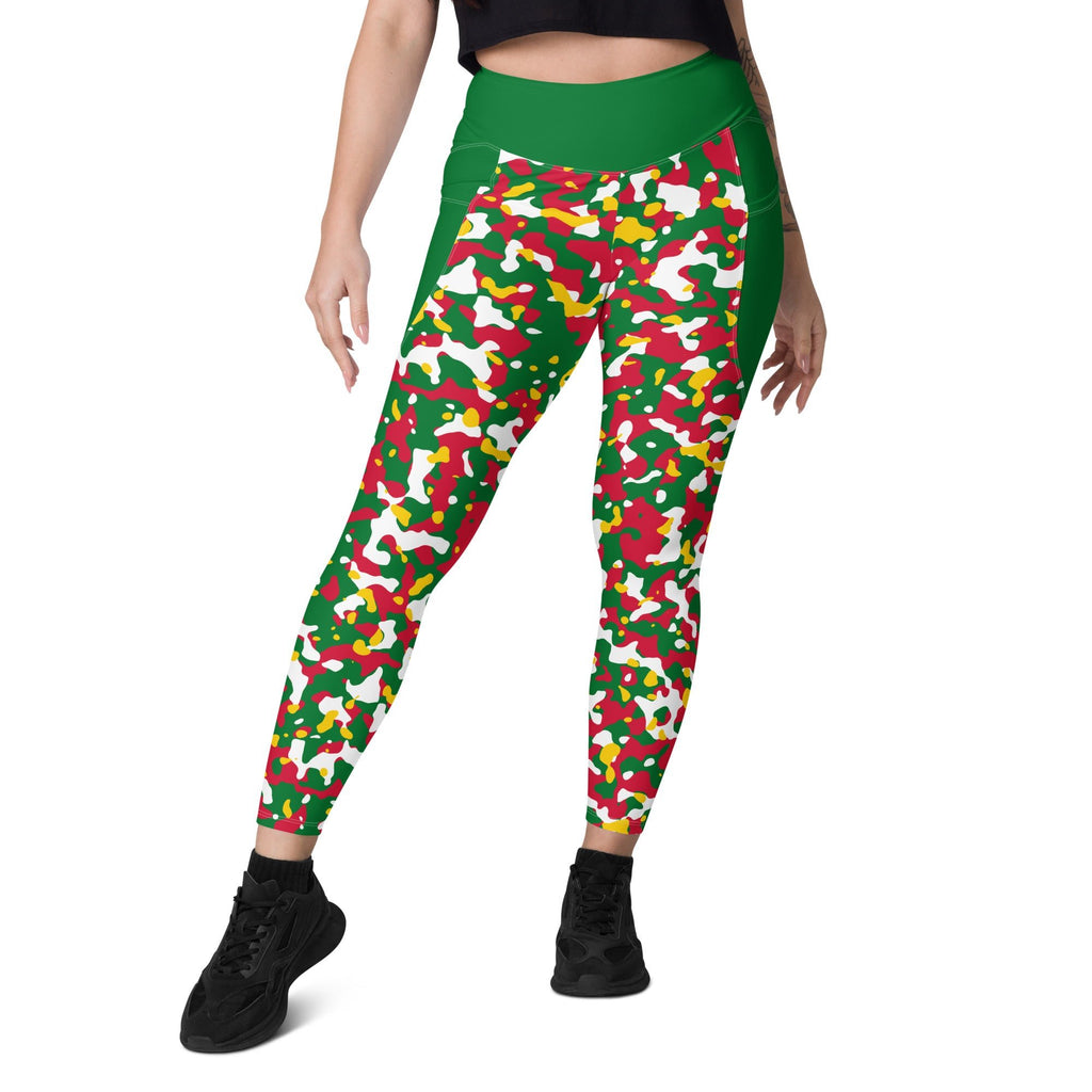 Suriname Flag Camo Leggings with pockets - Conscious Apparel Store